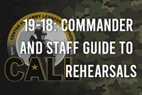 19-18: Commander and Staff Guide to Rehearsals