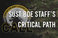 Sust Bde Staff's Critical Path